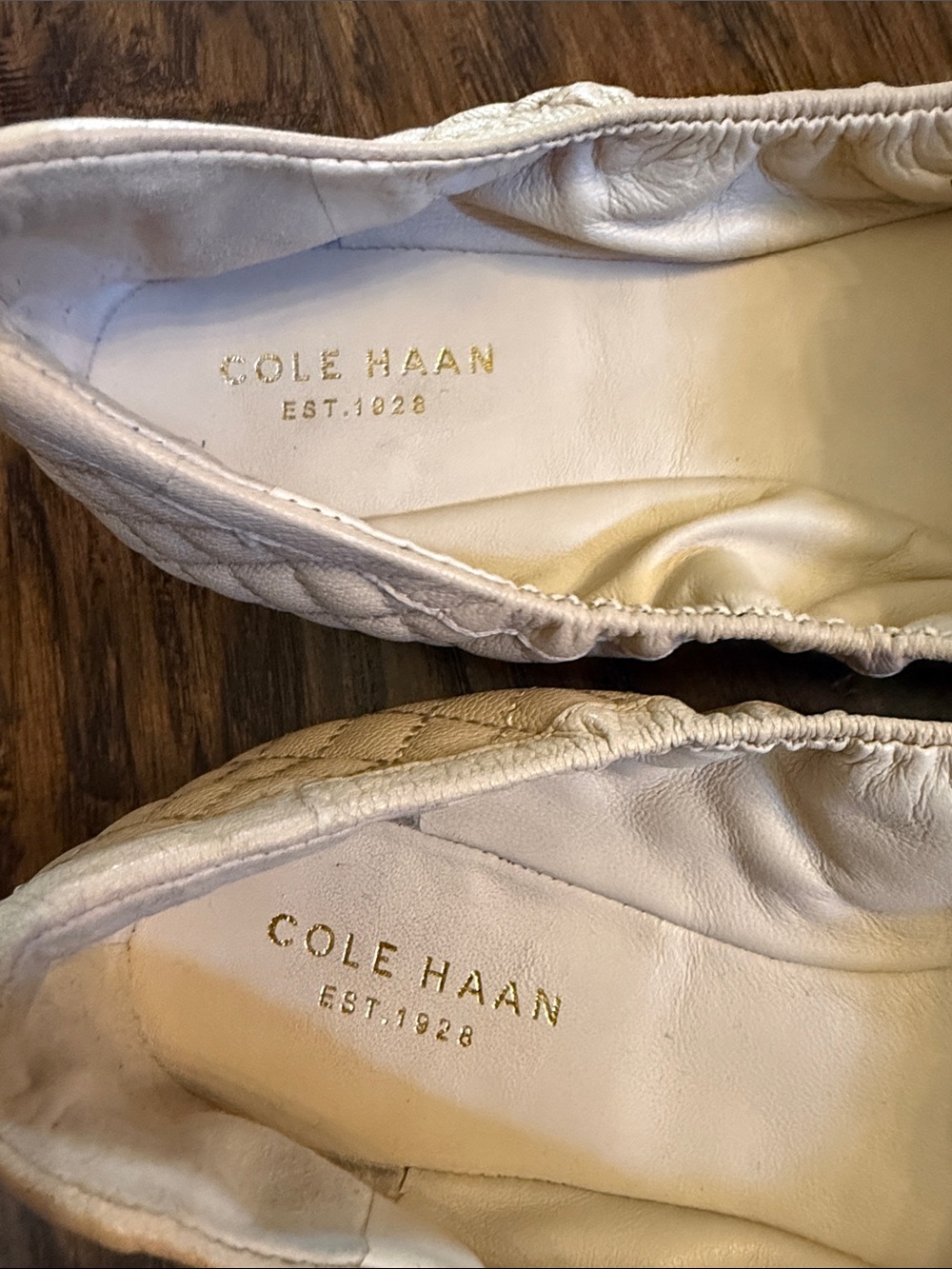 Cole Haan Tali Quilted Nude Ballet Flats, size 7 - Picture 3 of 9